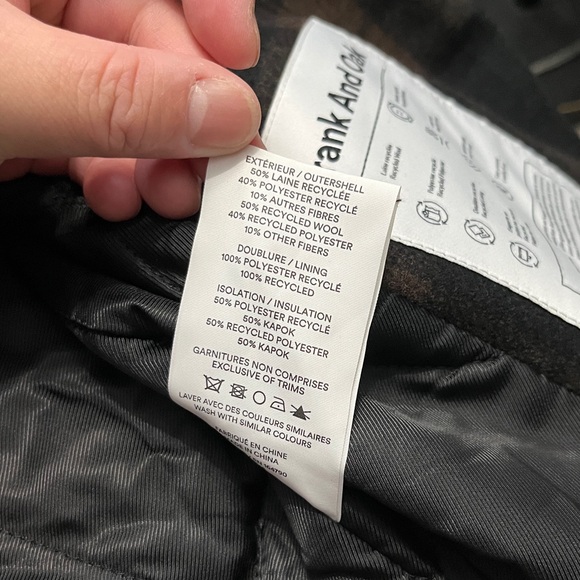 NWT - Frank & Oak Women’s Wool Blended Padded Bomber Jacket - Size M - Picture 14 of 16